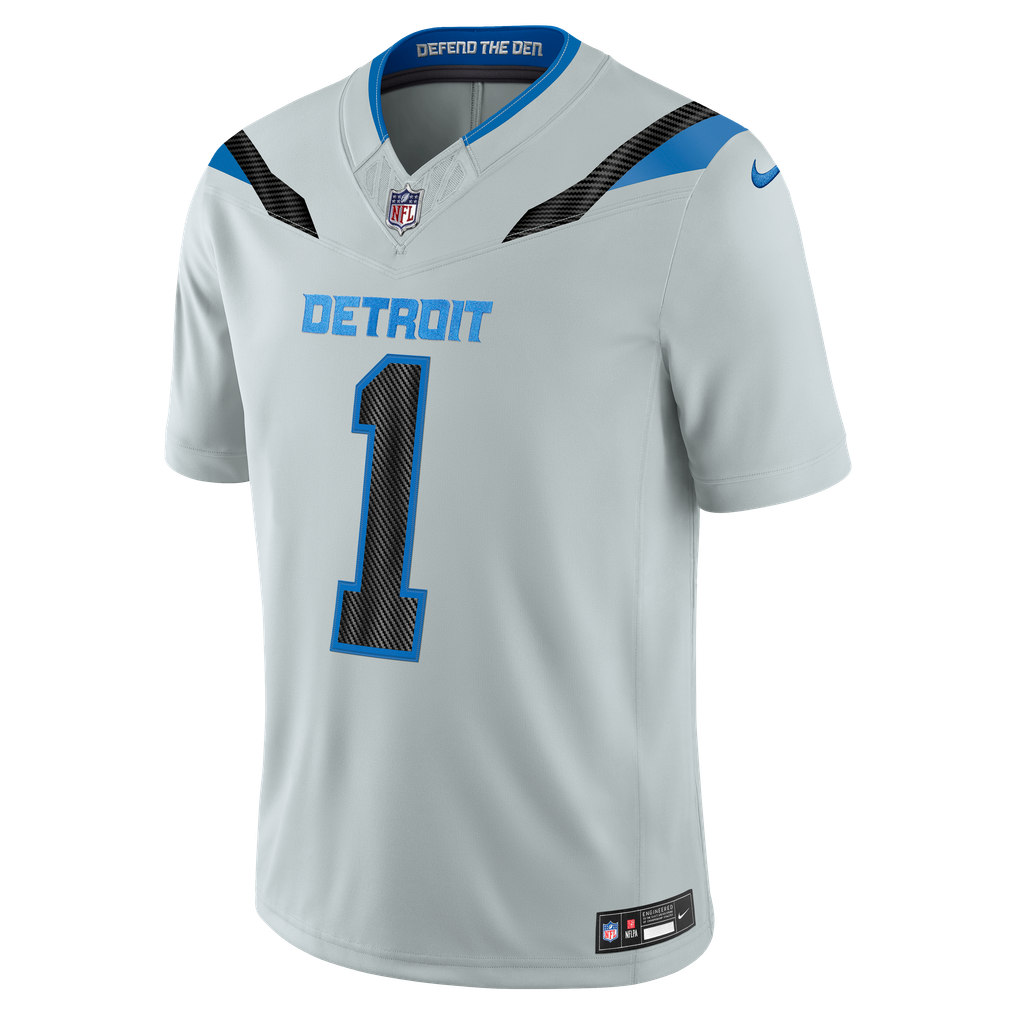 Men's Detroit Lions Jameson Williams Silver 2026 Rivalries Collection Stitched Limited Jersey