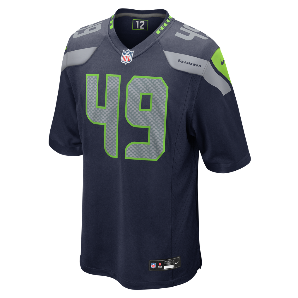 Men's Seattle Seahawks Jamie Sheriff College Navy Team Game Jersey
