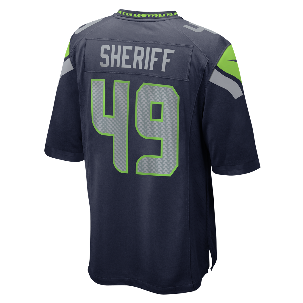 Men's Seattle Seahawks Jamie Sheriff College Navy Team Game Jersey