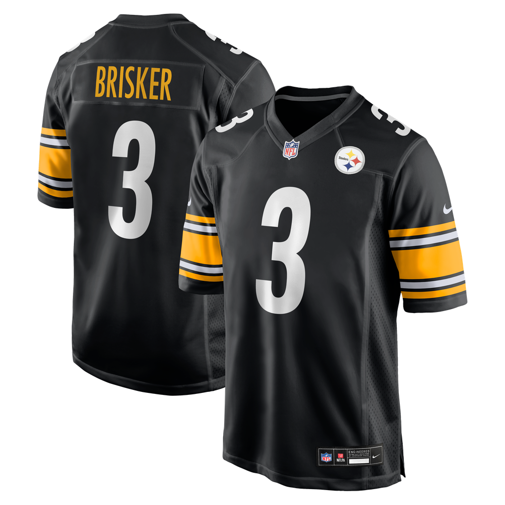 Men's Pittsburgh Steelers Jaquan Brisker Black Team Game Jersey