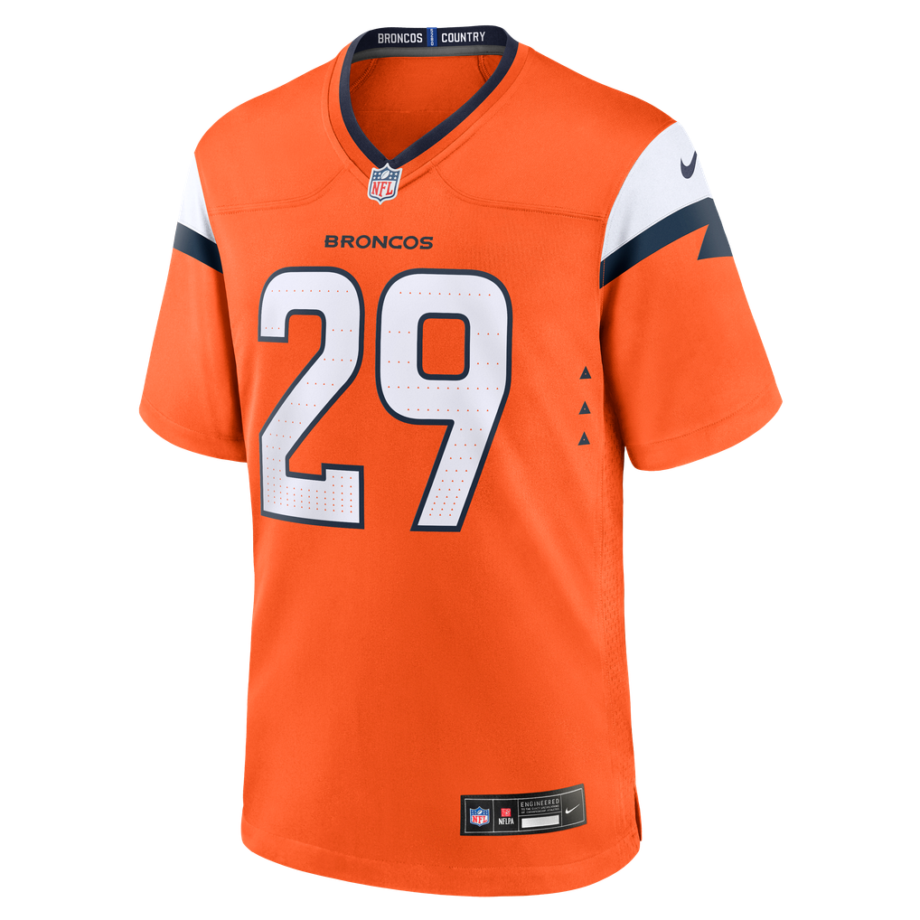 Men's Denver Broncos Ja'Quan McMillian Orange Team Game Jersey