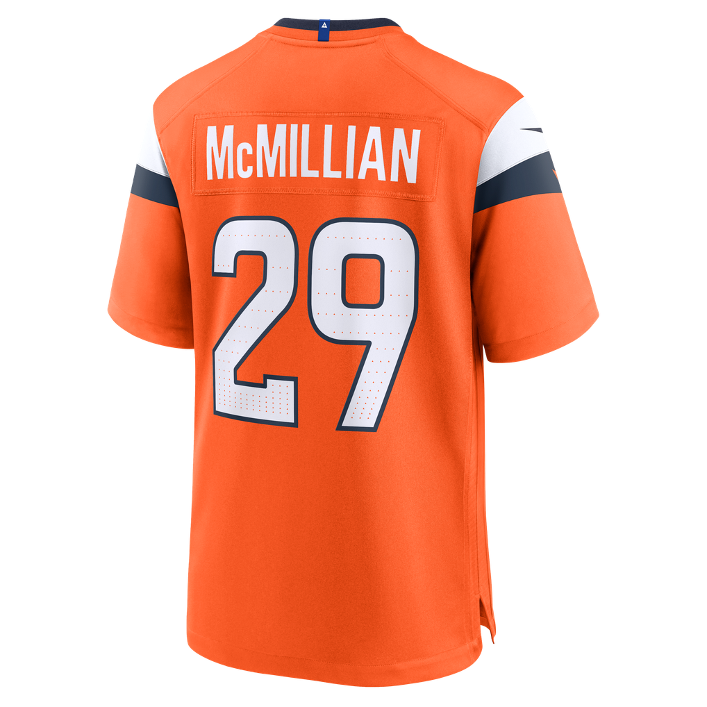 Men's Denver Broncos Ja'Quan McMillian Orange Team Game Jersey