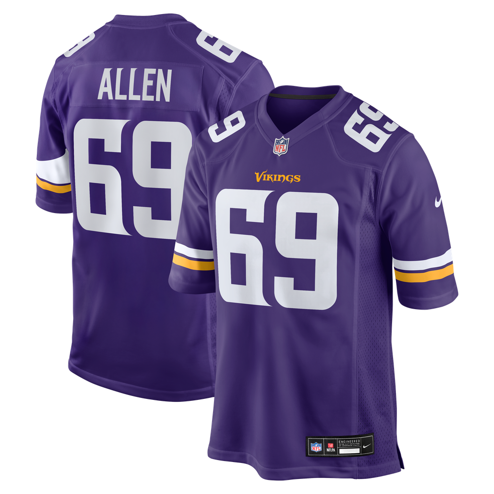 Men's Minnesota Vikings Jared Allen Purple Retired Player Game Jersey
