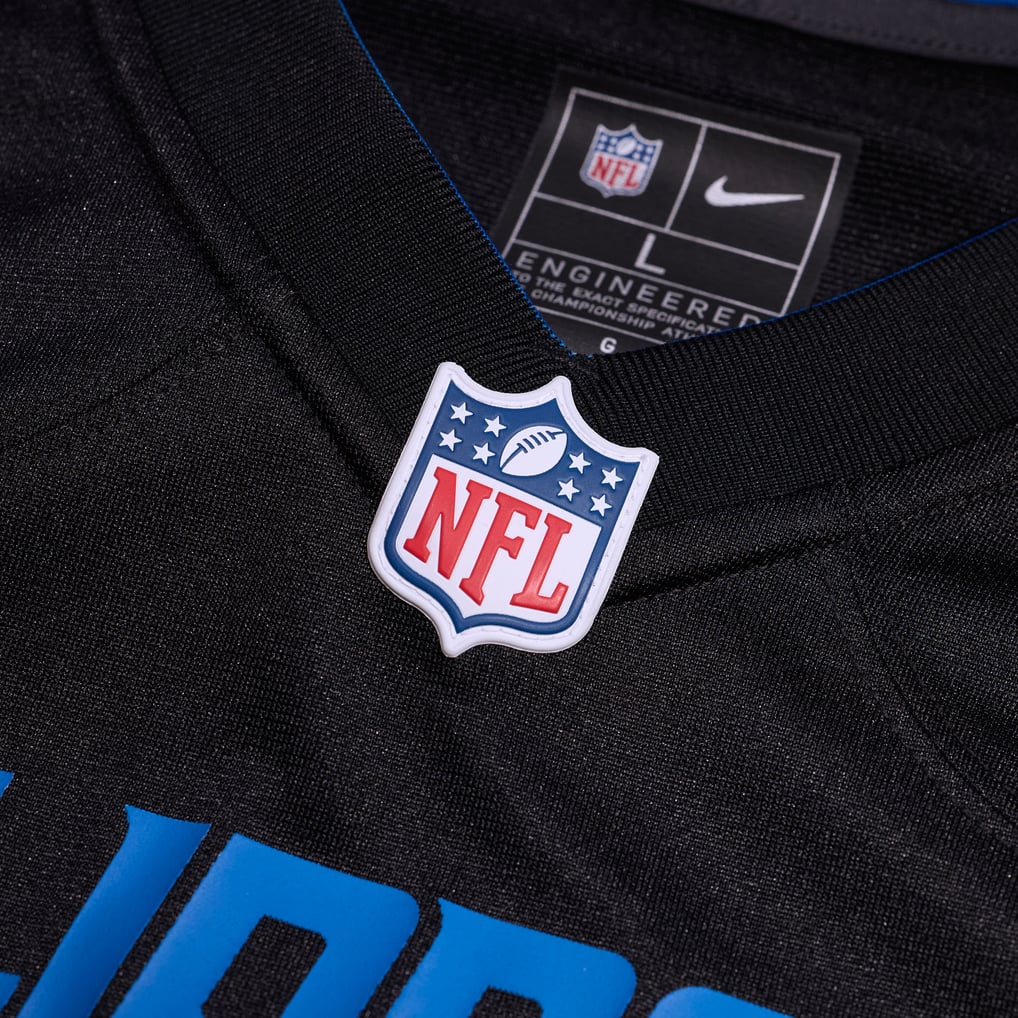 Men's Detroit Lions Jared Goff Black 2nd Alternate Game Jersey