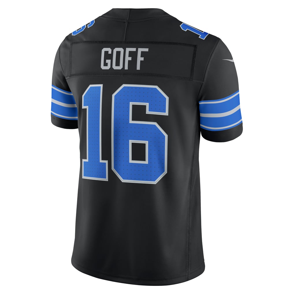 Men's Detroit Lions Jared Goff Black Alternate Vapor F.U.S.E. Stitched Limited Jersey