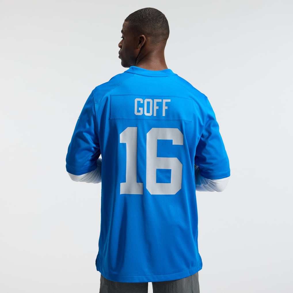 Men's Detroit Lions Jared Goff Blue Alternate Game Jersey
