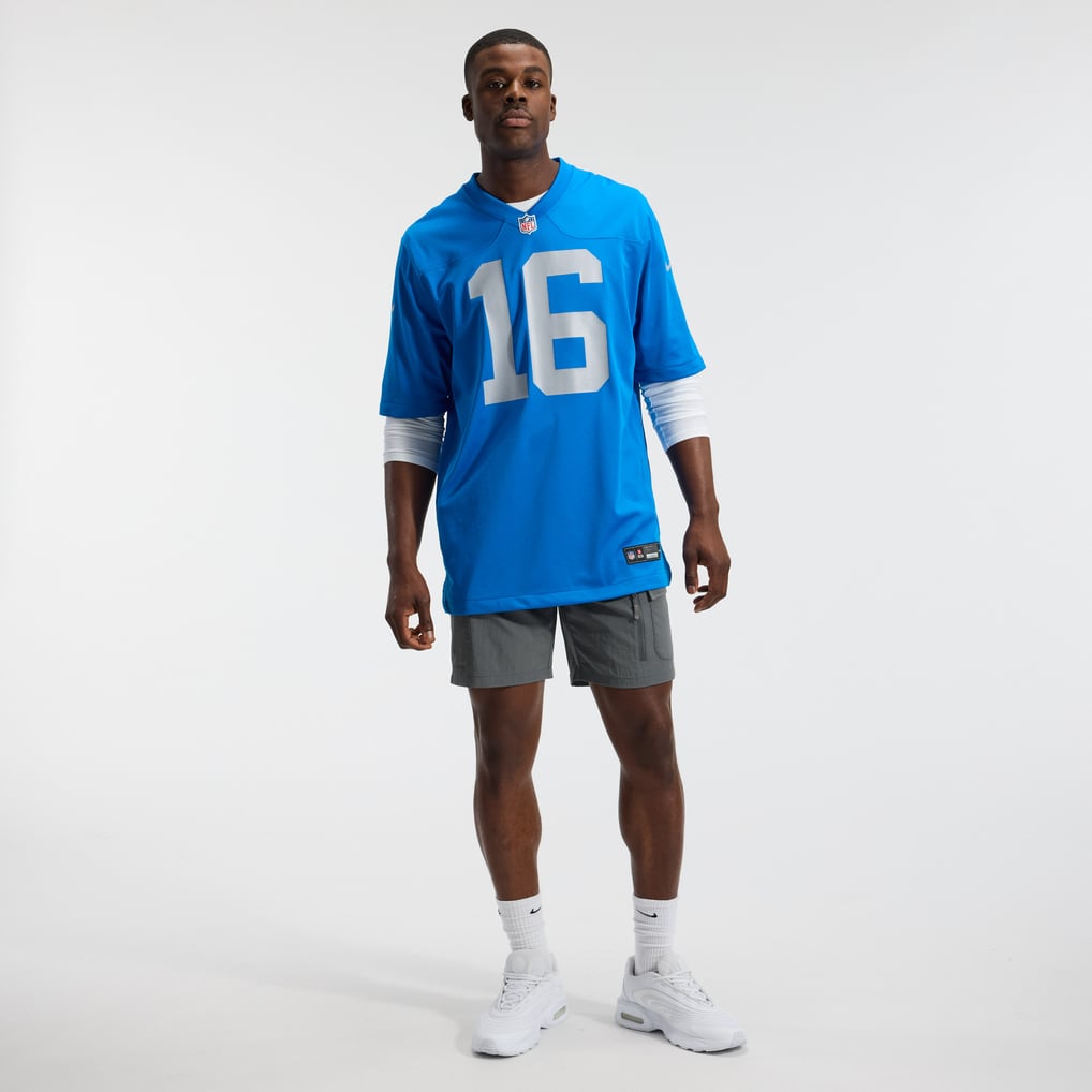 Men's Detroit Lions Jared Goff Blue Alternate Game Jersey