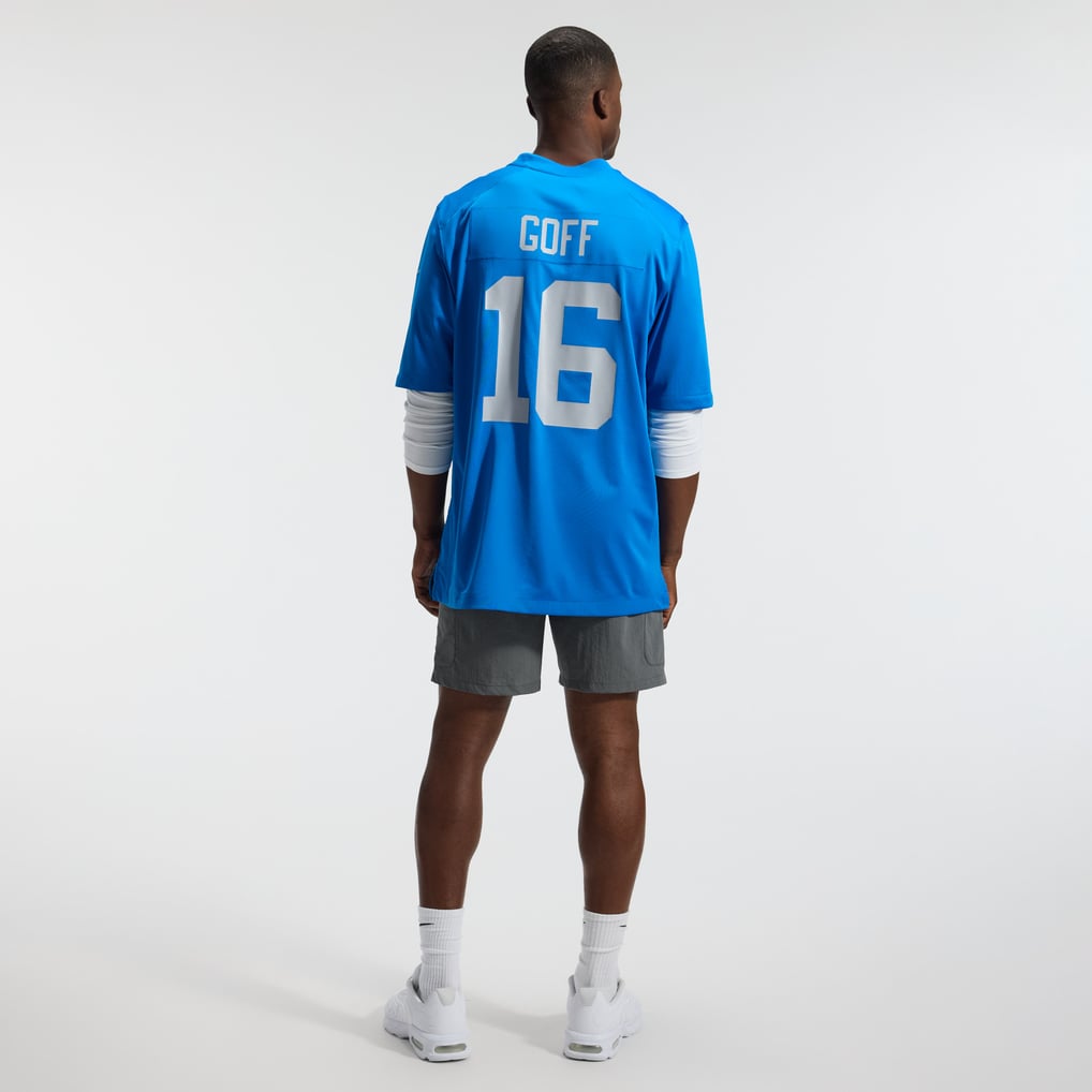Men's Detroit Lions Jared Goff Blue Alternate Game Jersey