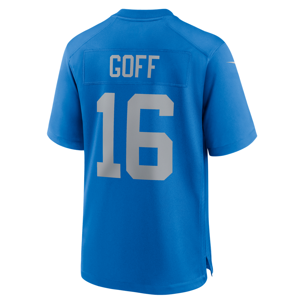 Men's Detroit Lions Jared Goff Blue Alternate Game Jersey