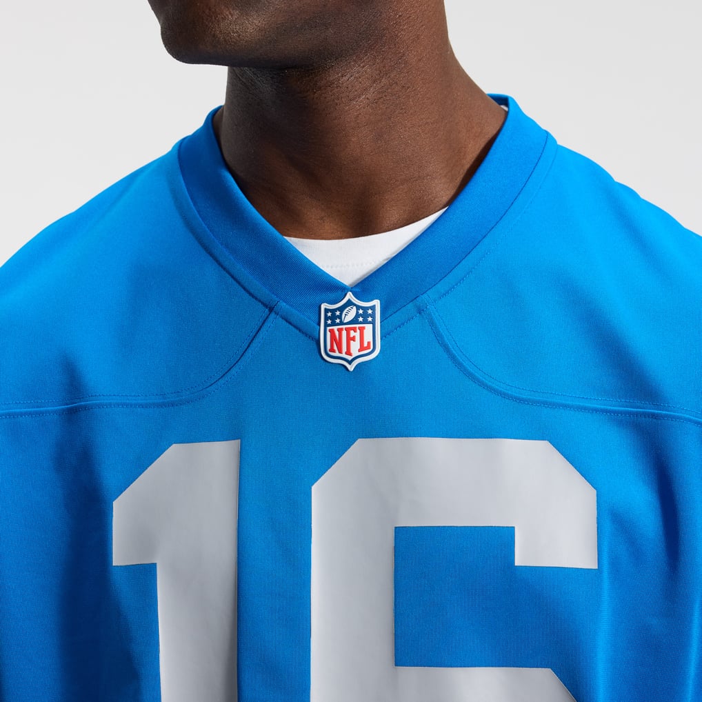 Men's Detroit Lions Jared Goff Blue Alternate Game Jersey