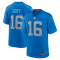 Men's Detroit Lions Jared Goff Blue Alternate Game Jersey