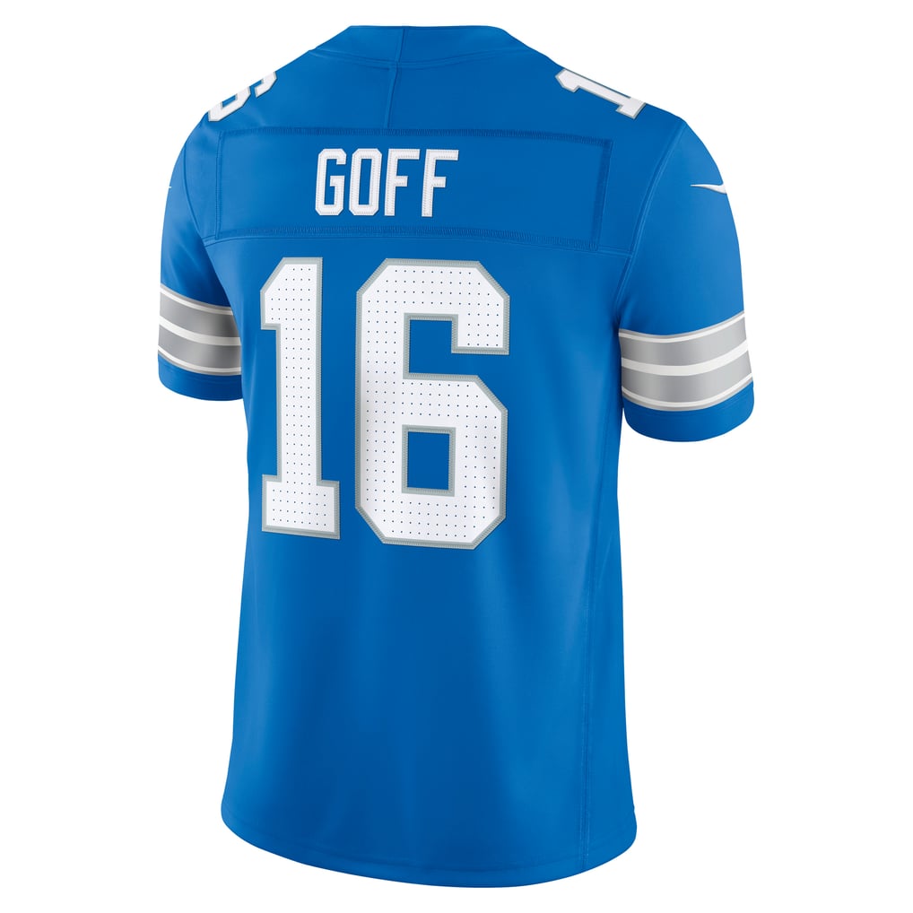 Men's Detroit Lions Jared Goff Blue Team Vapor F.U.S.E. Stitched Limited Jersey