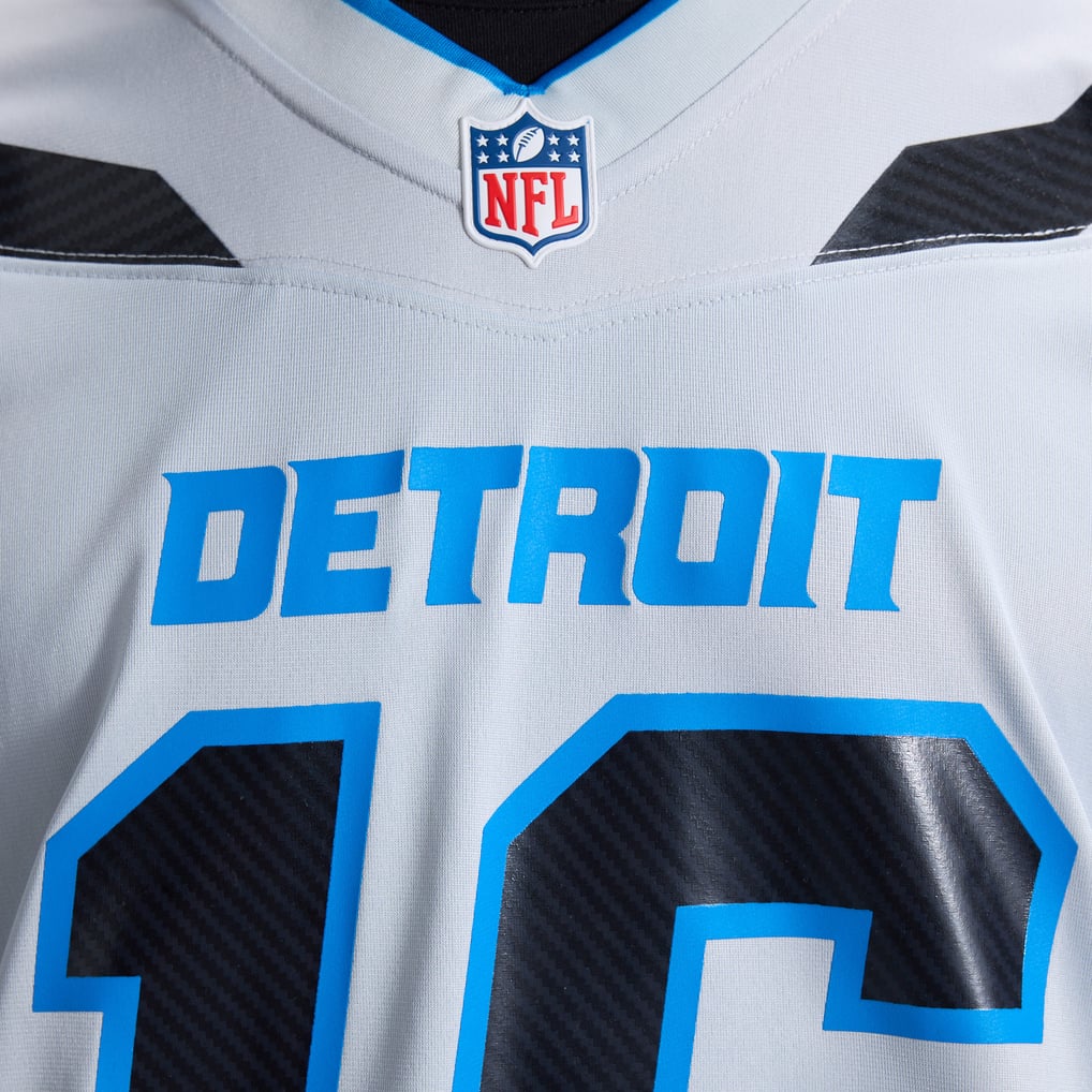Men's Detroit Lions Jared Goff Silver 2026 Rivalries Collection Game Jersey