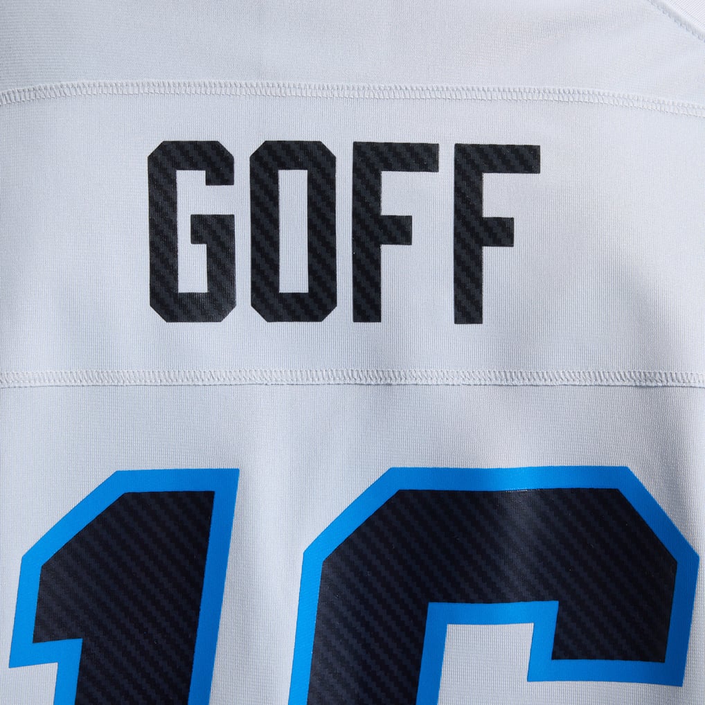 Men's Detroit Lions Jared Goff Silver 2026 Rivalries Collection Game Jersey