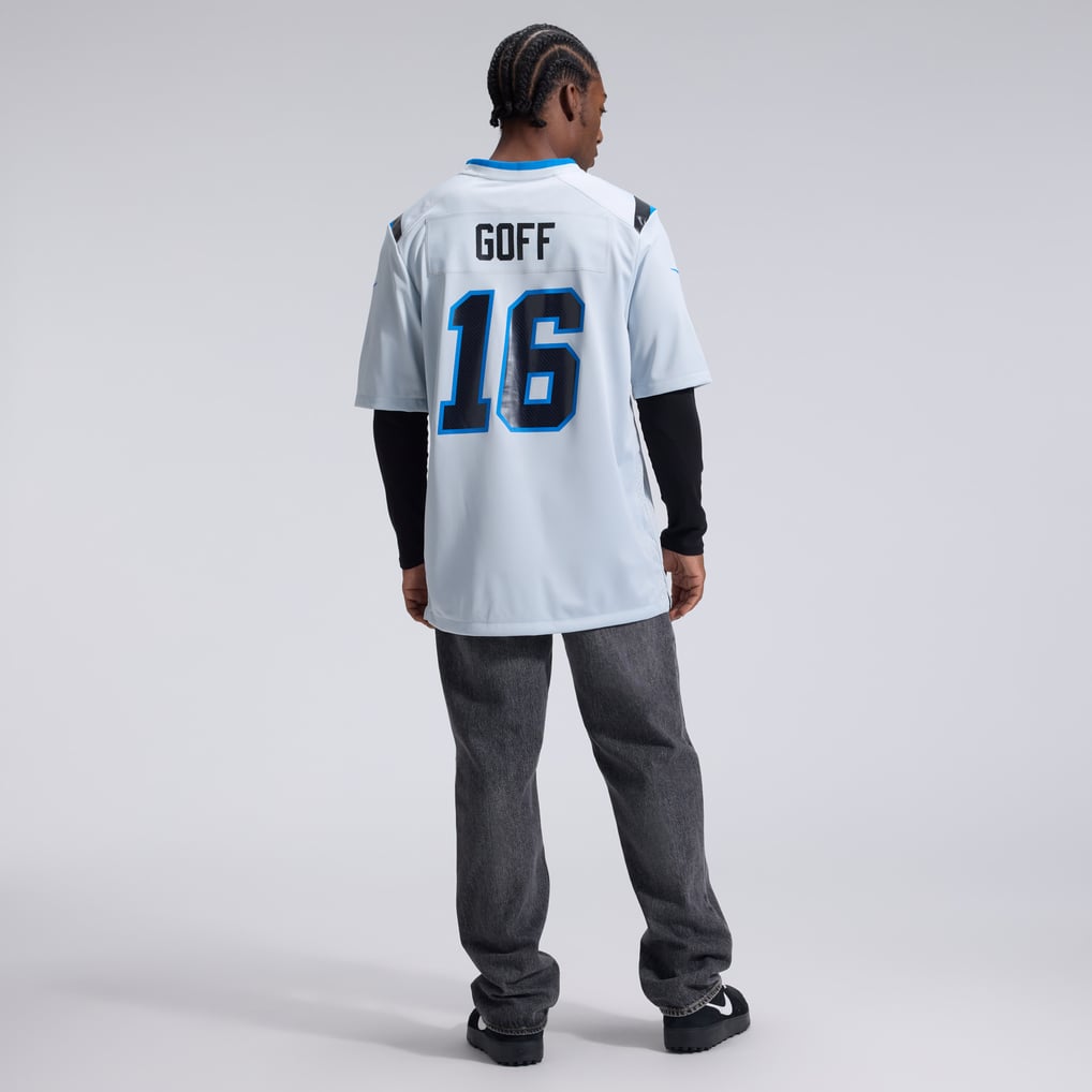 Men's Detroit Lions Jared Goff Silver 2026 Rivalries Collection Game Jersey