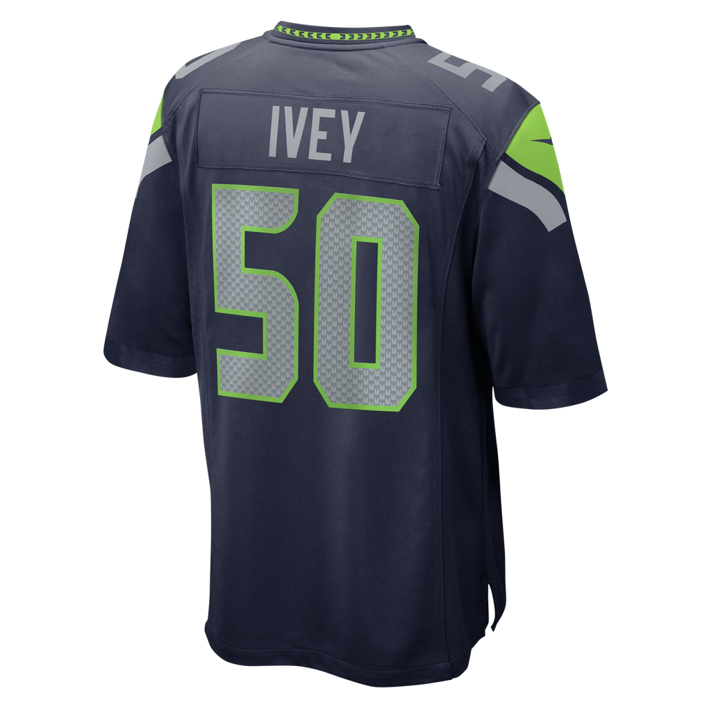 Men's Seattle Seahawks Jared Ivey College Navy Team Game Jersey