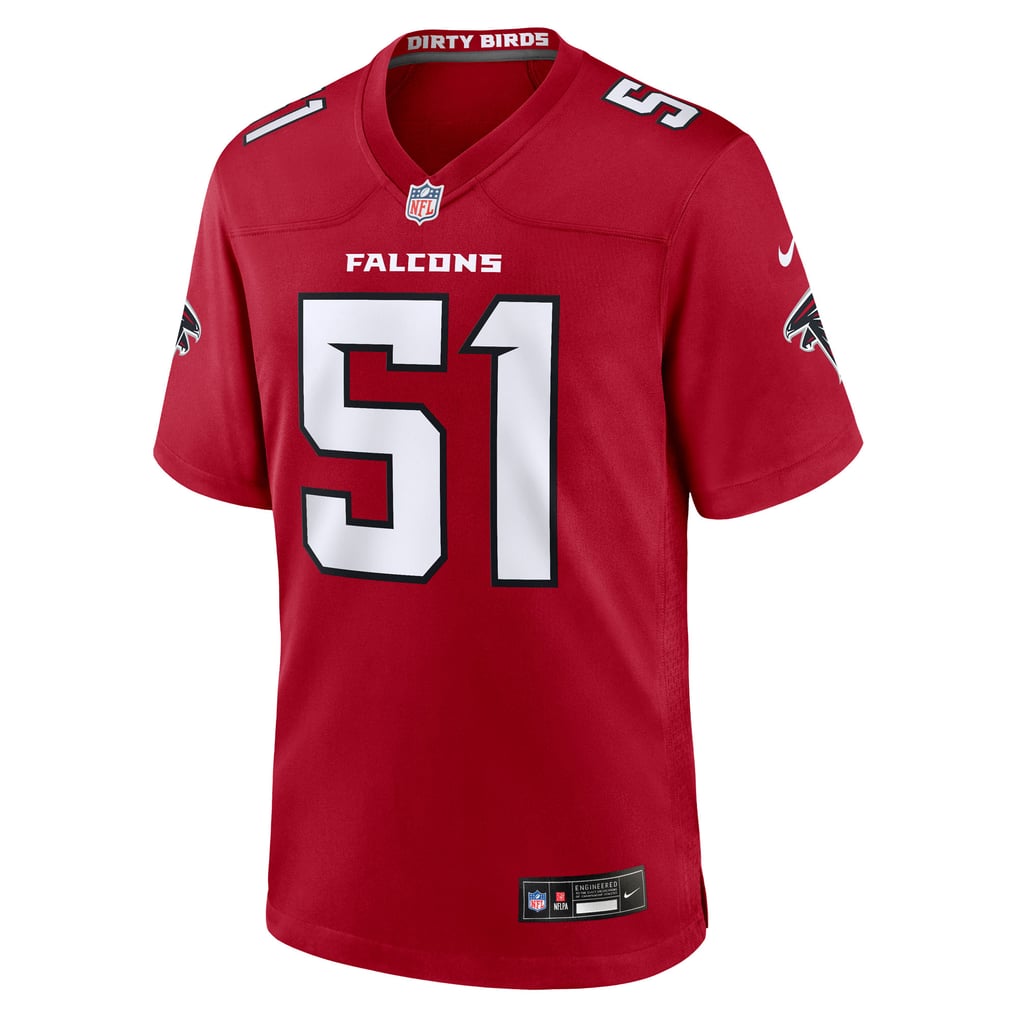 Men's Atlanta Falcons Jared Ivey Red Team Game Jersey