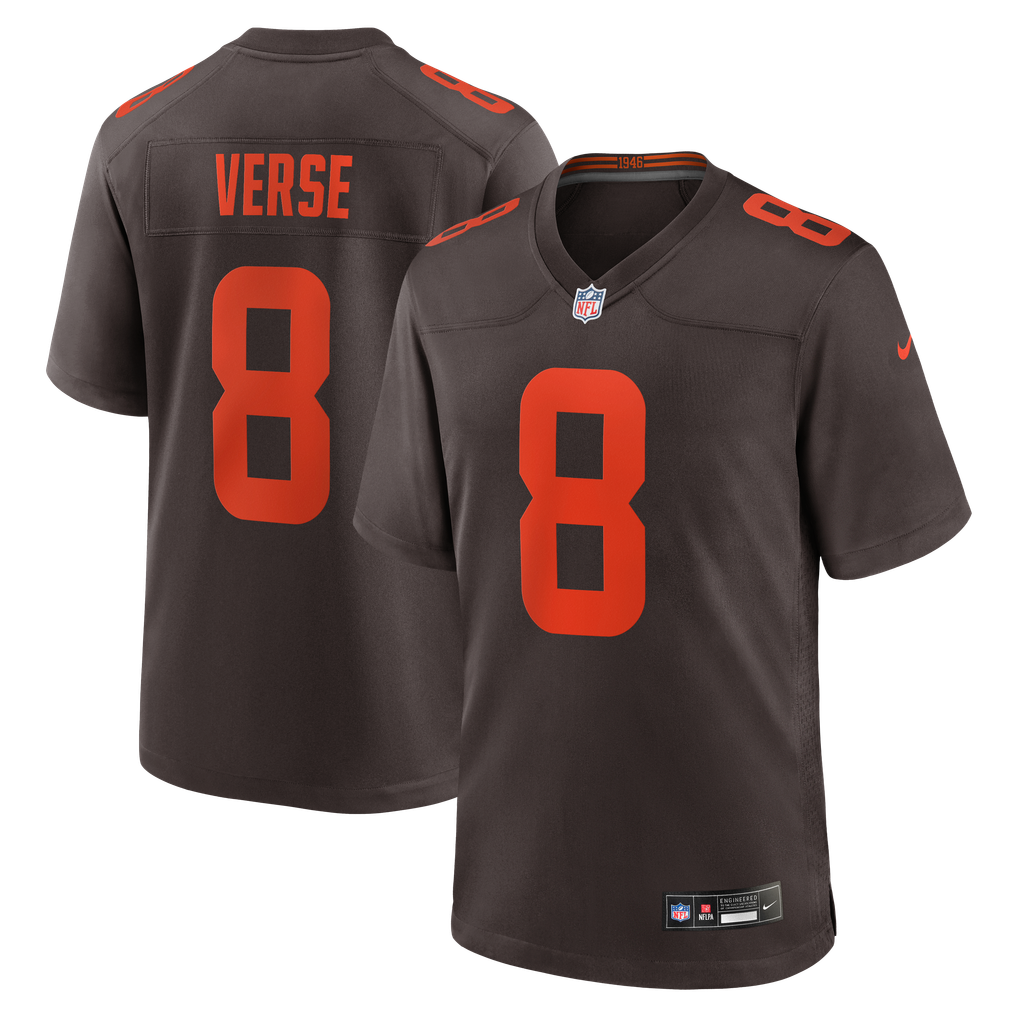 Men's Cleveland Browns Jared Verse Brown Men's Game Jersey