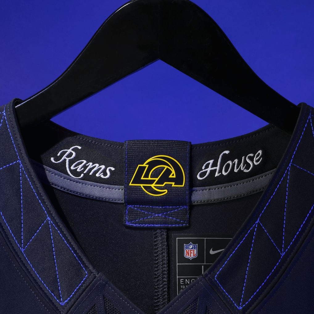 Men's Los Angeles Rams Jared Verse Dark Blue Rivalries Collection Stitched Limited Jersey