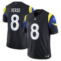 Men's Los Angeles Rams Jared Verse Dark Blue Rivalries Collection Stitched Limited Jersey