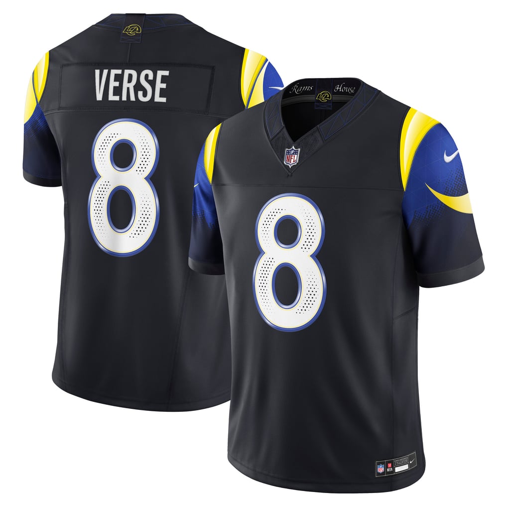 Men's Los Angeles Rams Jared Verse Dark Blue Rivalries Collection Stitched Limited Jersey