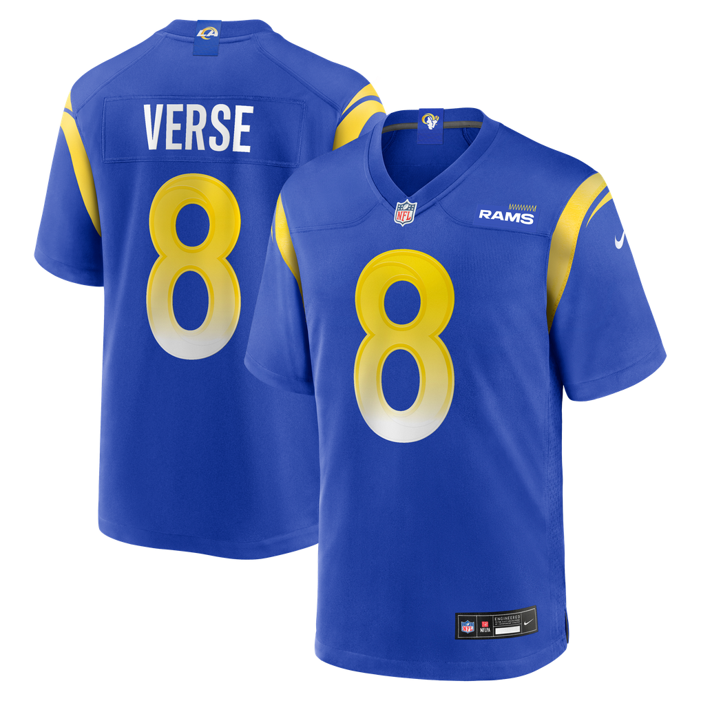 Men's Los Angeles Rams Jared Verse Royal Player Game Jersey