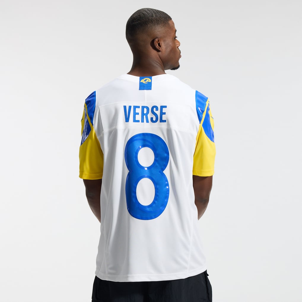 Men's Los Angeles Rams Jared Verse White Vapor F.U.S.E. Stitched Limited Jersey