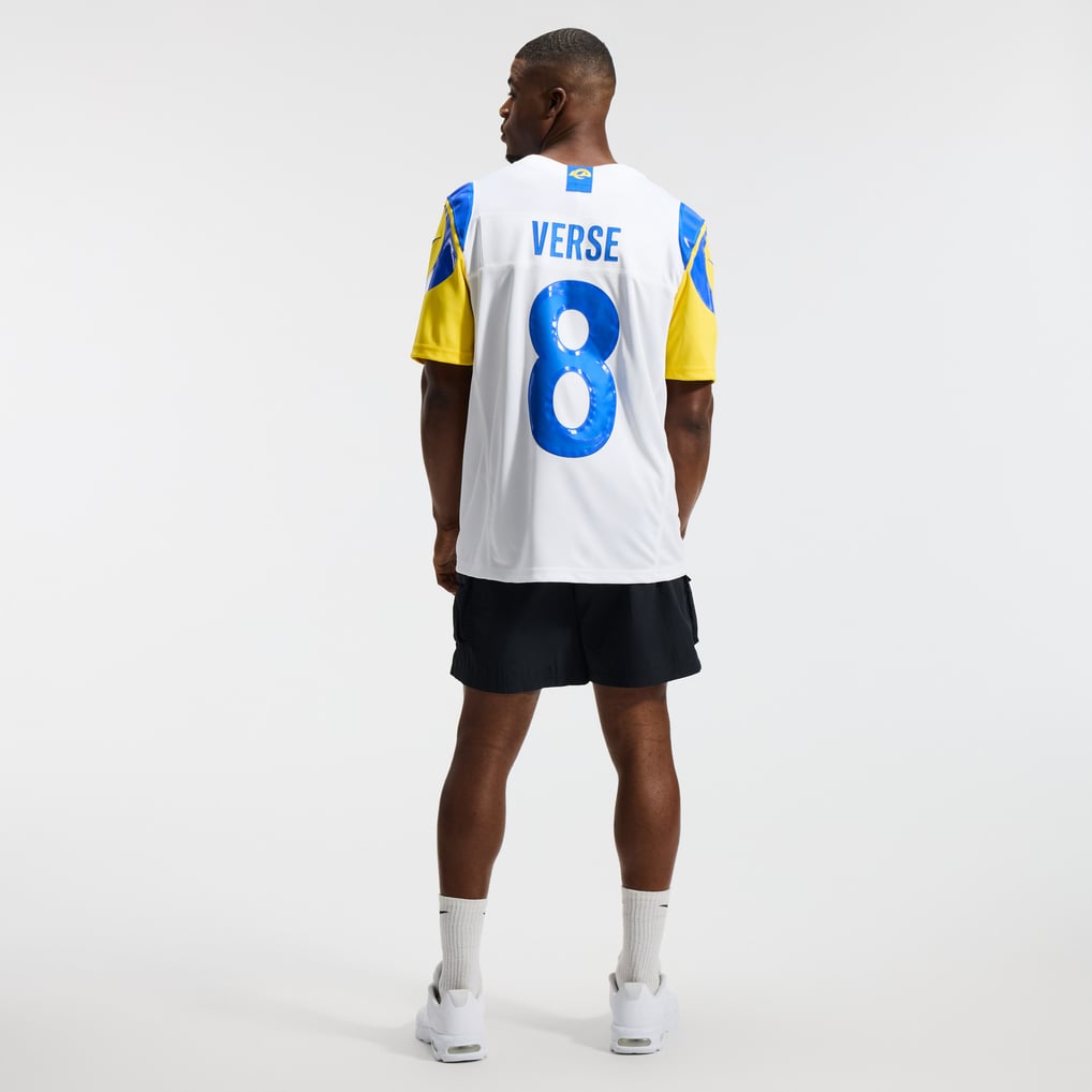 Men's Los Angeles Rams Jared Verse White Vapor F.U.S.E. Stitched Limited Jersey