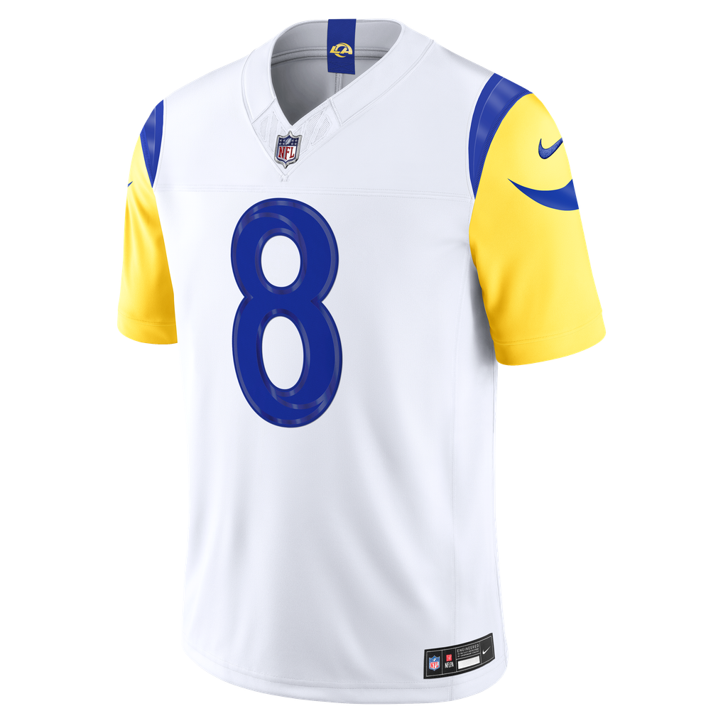 Men's Los Angeles Rams Jared Verse White Vapor F.U.S.E. Stitched Limited Jersey