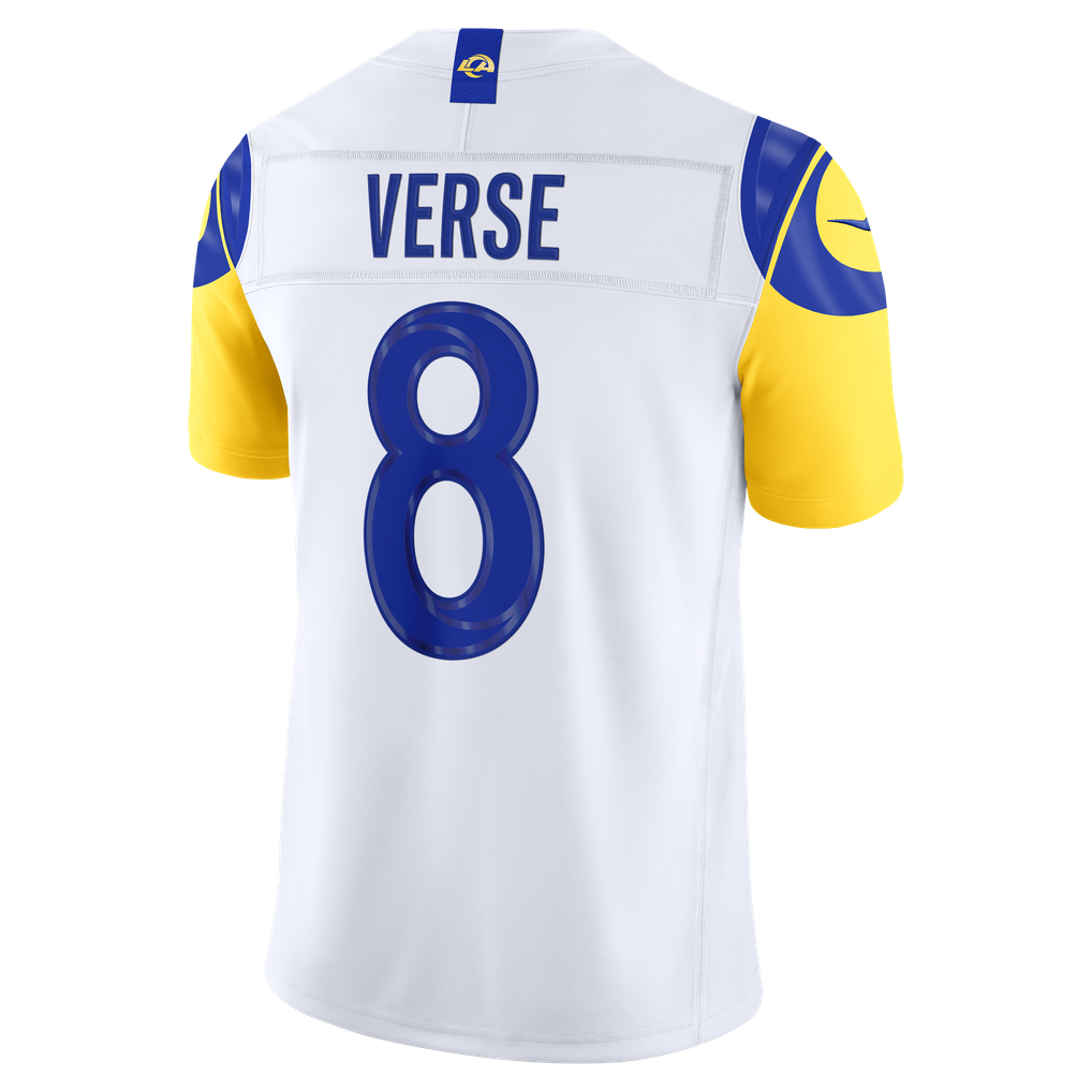 Men's Los Angeles Rams Jared Verse White Vapor F.U.S.E. Stitched Limited Jersey