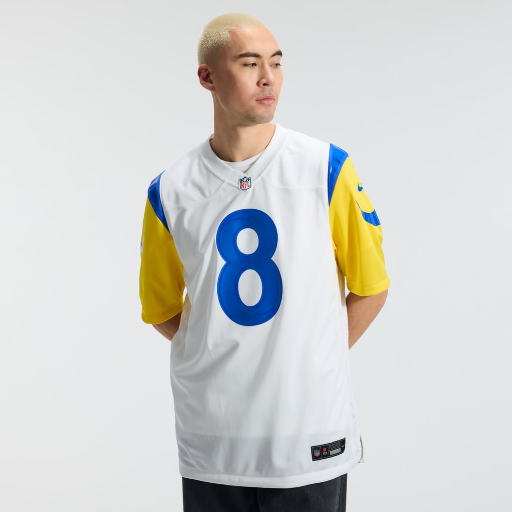 Men's Los Angeles Rams Jared Verse White Game Player Jersey