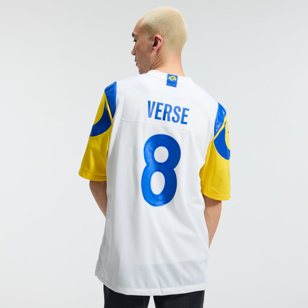 Men's Los Angeles Rams Jared Verse White Game Player Jersey