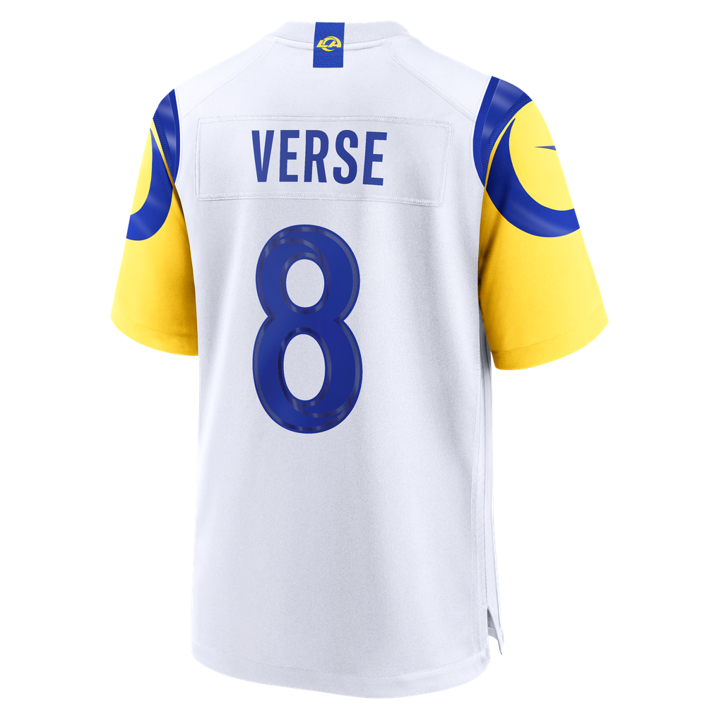 Men's Los Angeles Rams Jared Verse White Game Player Jersey
