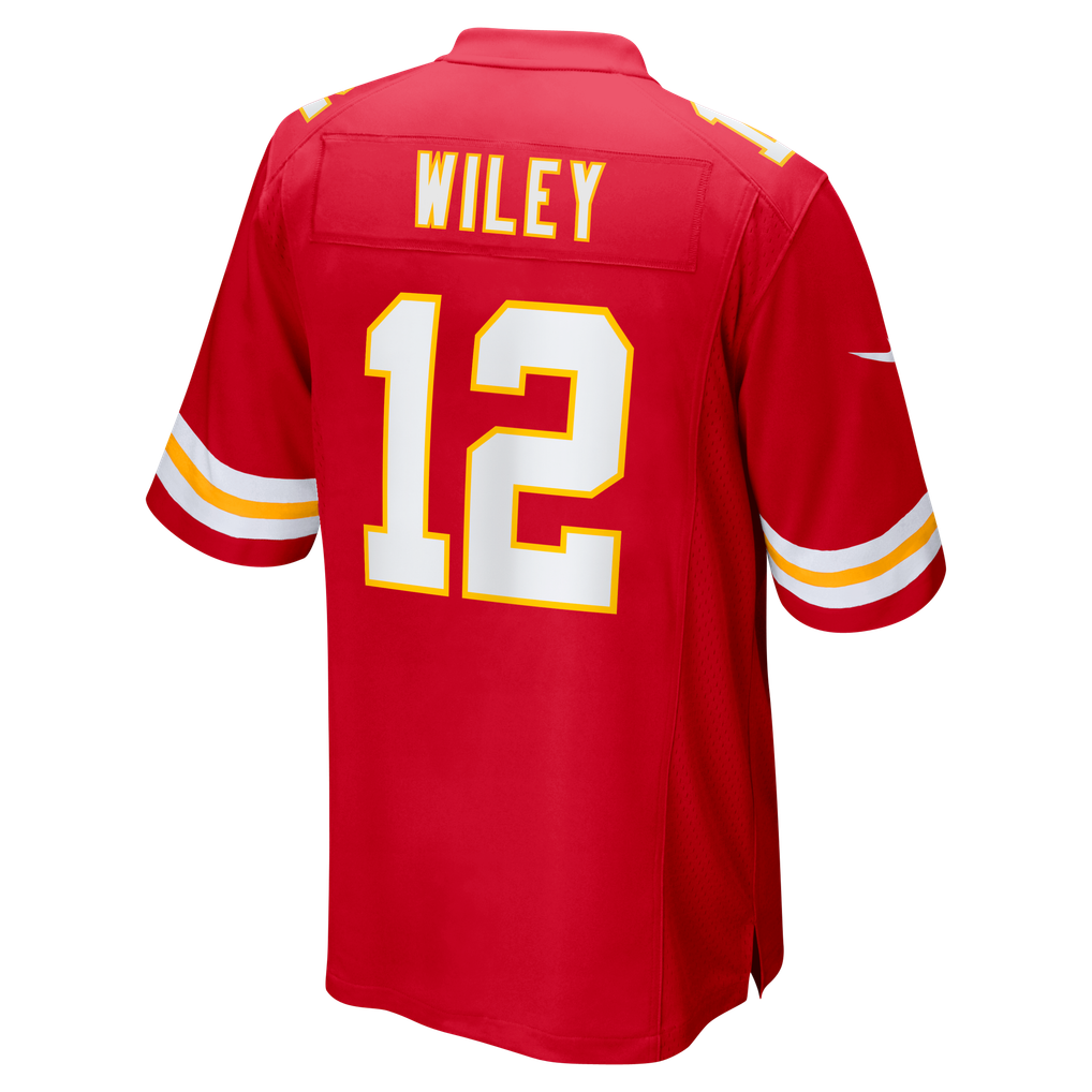 Men's Kansas City Chiefs Jared Wiley Red Game Jersey