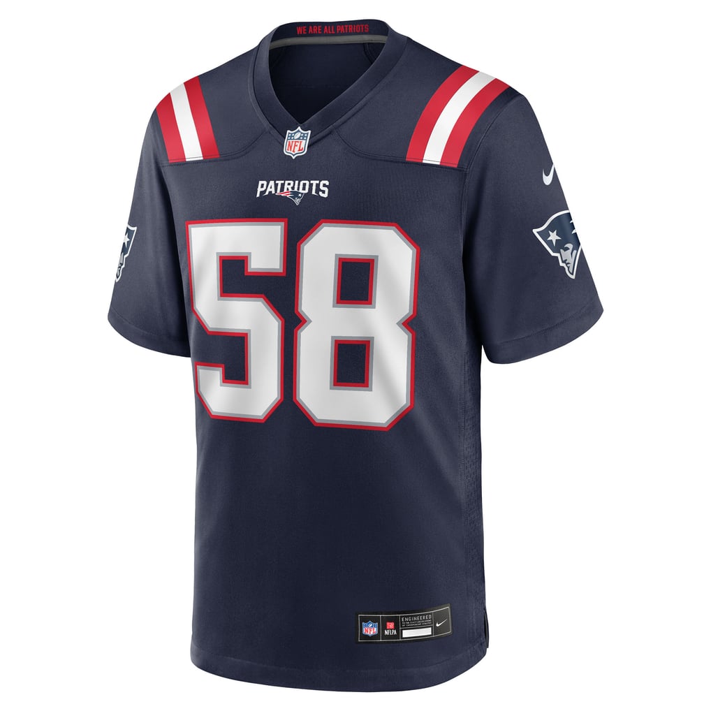 Men's New England Patriots Jared Wilson Navy Team Game Jersey