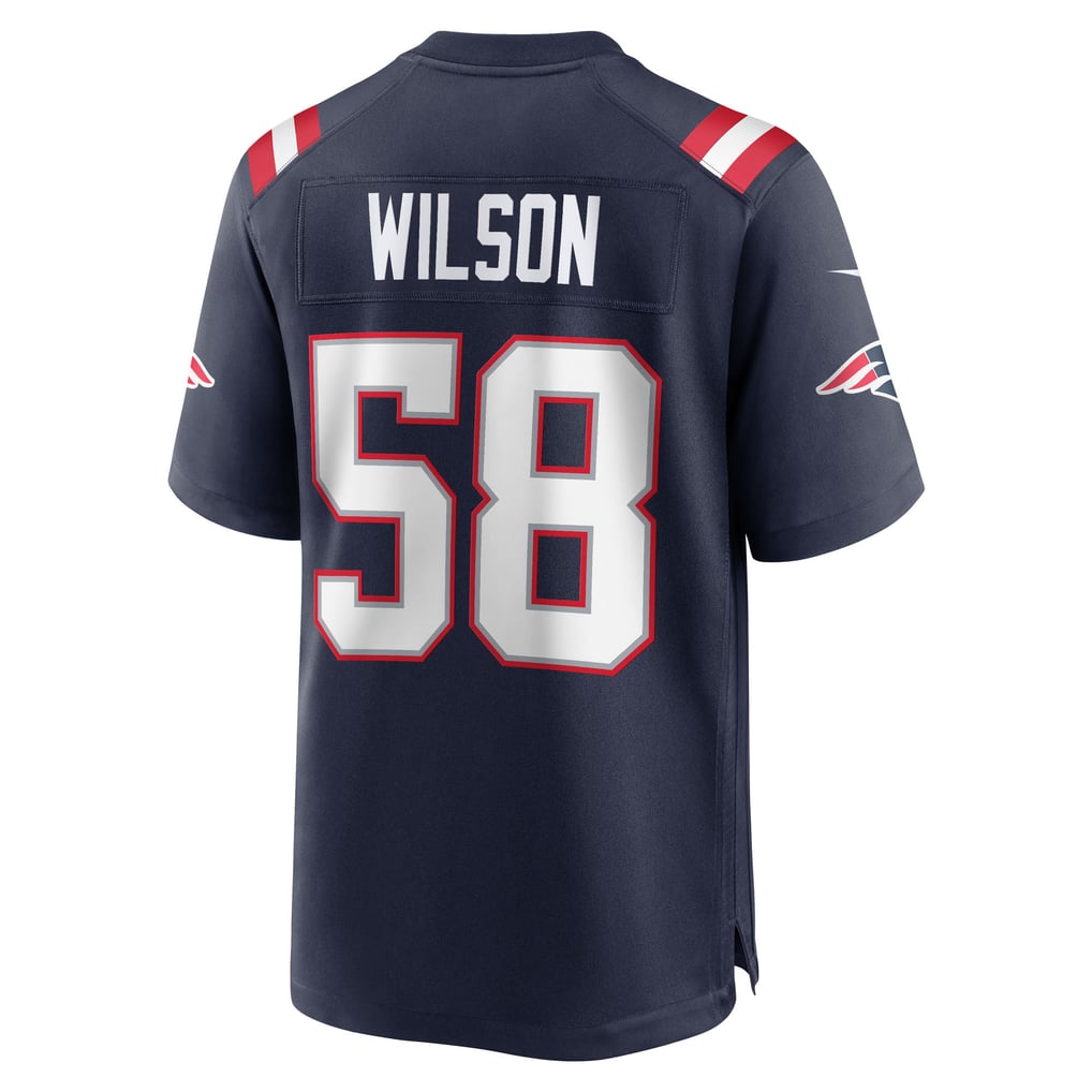 Men's New England Patriots Jared Wilson Navy Team Game Jersey