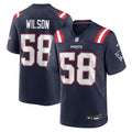 Men's New England Patriots Jared Wilson Navy Team Game Jersey