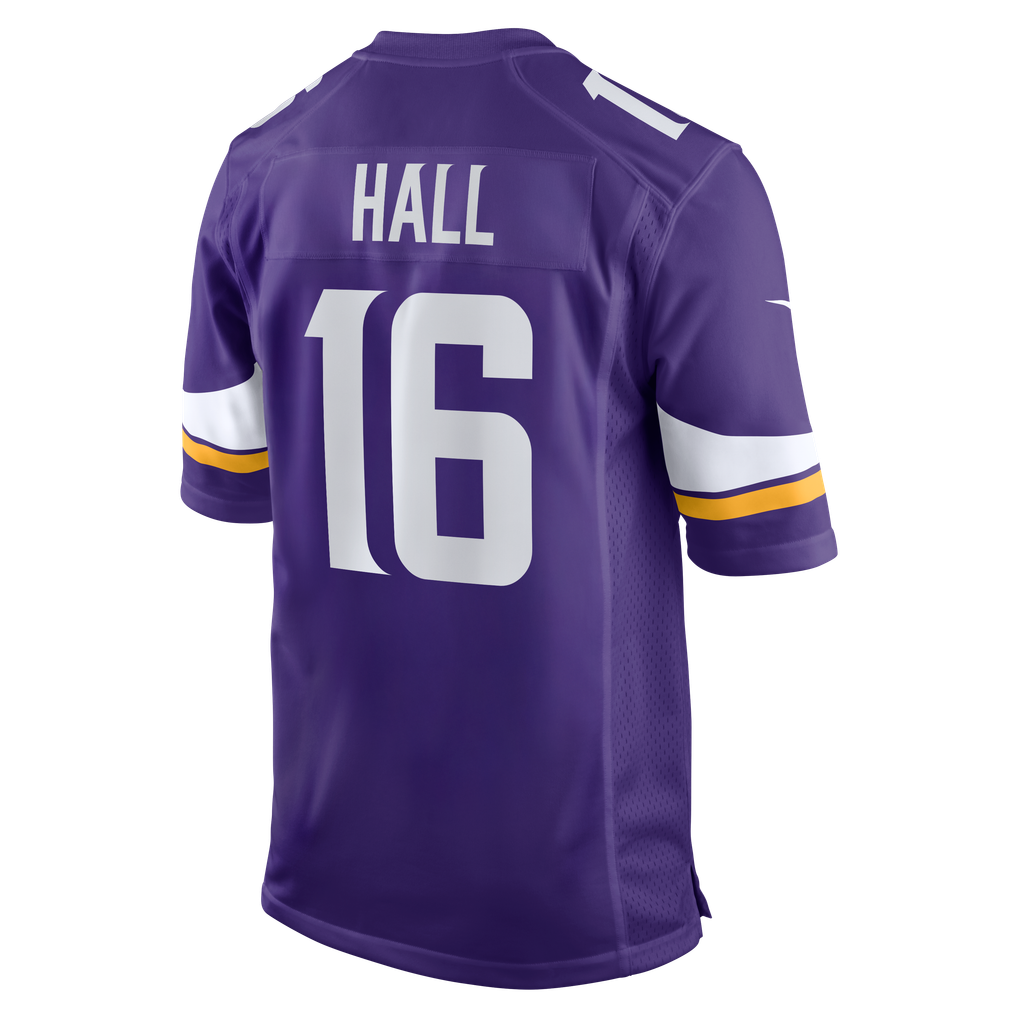 Men's Minnesota Vikings Jaren Hall Purple Game Jersey