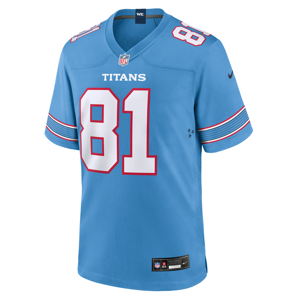 Men's Tennessee Titans Jaren Kanak Light Blue Team Game Jersey