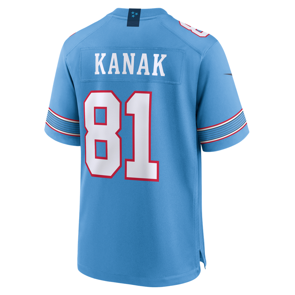 Men's Tennessee Titans Jaren Kanak Light Blue Team Game Jersey