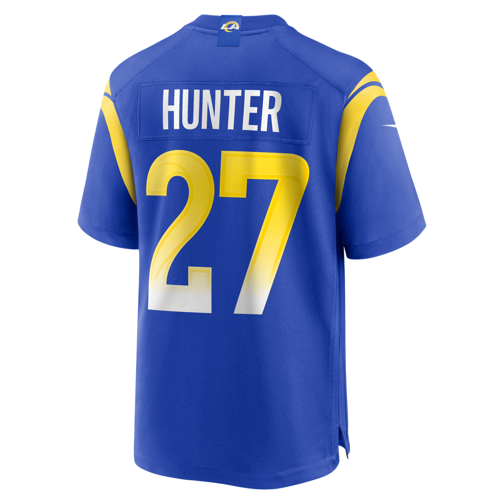 Men's Los Angeles Rams Jarquez Hunter Royal Team Game Jersey