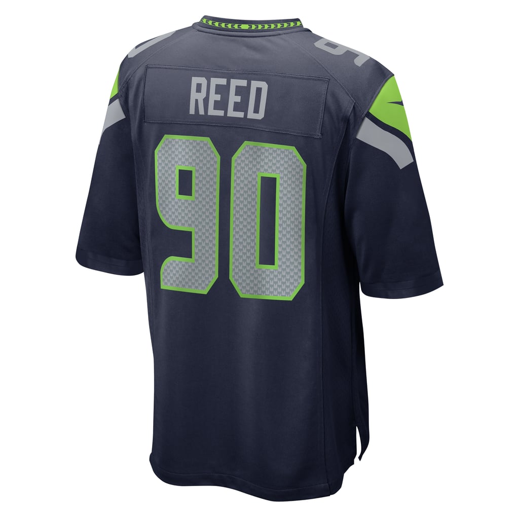 Men's Seattle Seahawks Jarran Reed College Navy Game Jersey
