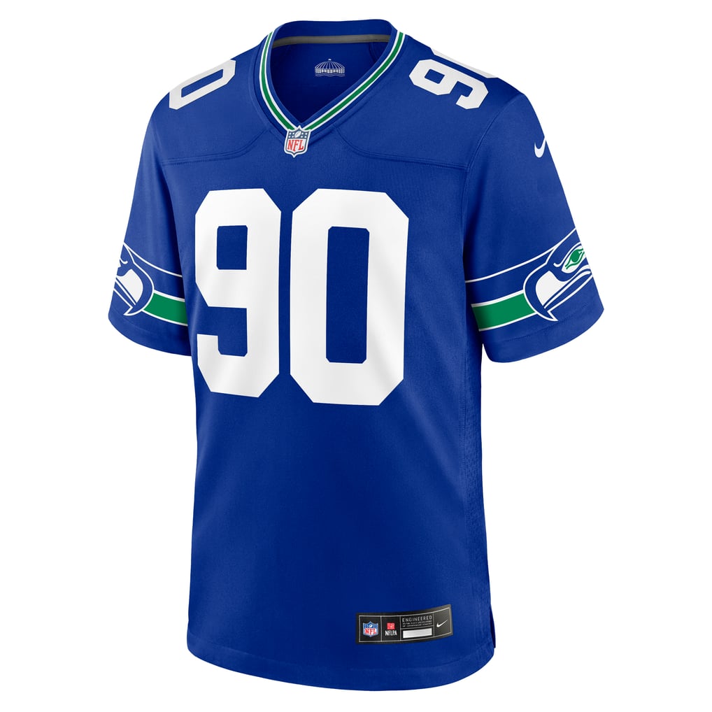 Men's Seattle Seahawks Jarran Reed Royal Alternate Game Jersey