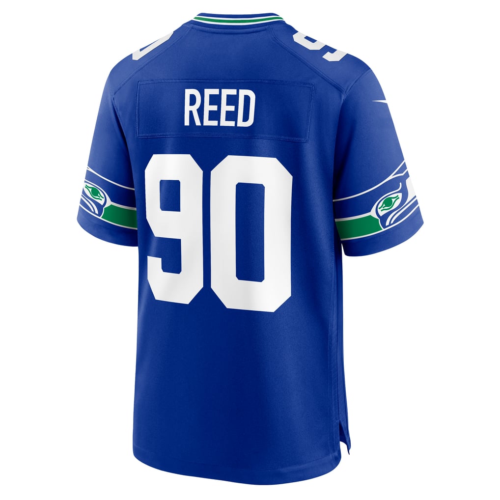 Men's Seattle Seahawks Jarran Reed Royal Alternate Game Jersey