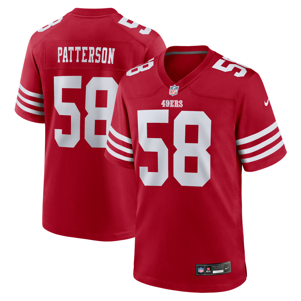 Men's San Francisco 49ers Jarrett Patterson Scarlet Team Game Jersey