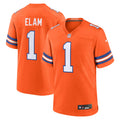 Men's Denver Broncos Jason Elam Orange Retired Player Alternate Game Jersey