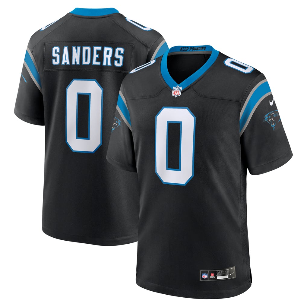 Men's Carolina Panthers Ja'Tavion Sanders Black Game Jersey