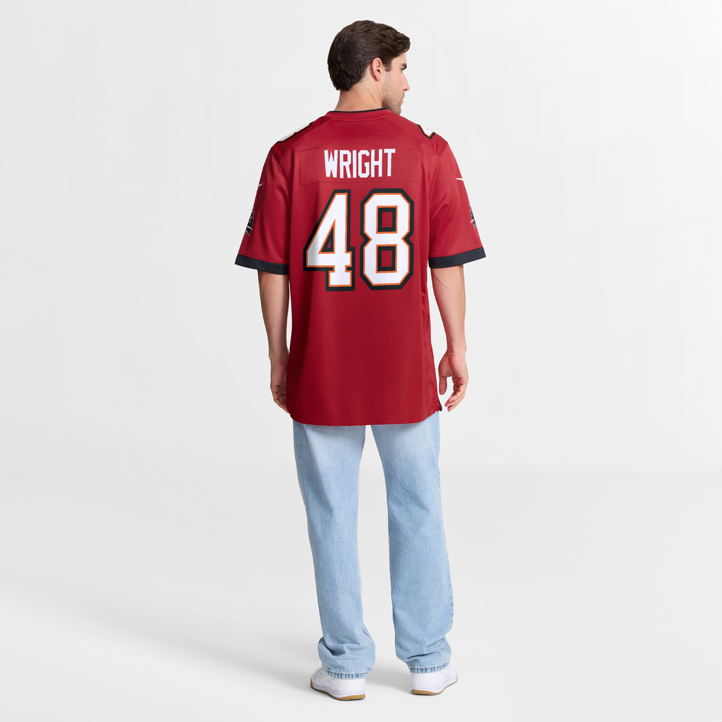Men's Tampa Bay Buccaneers Javin Wright Red Team Game Jersey