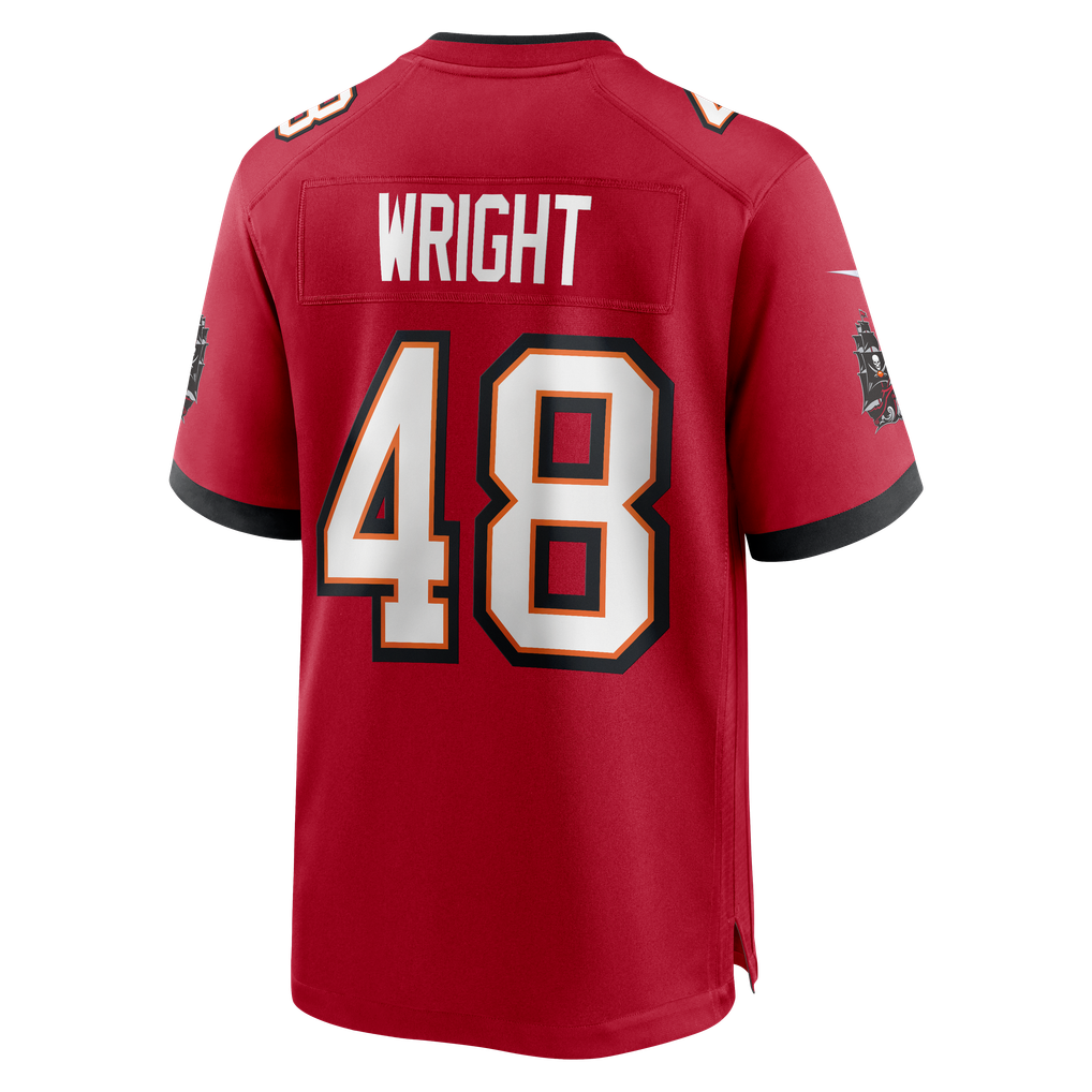 Men's Tampa Bay Buccaneers Javin Wright Red Team Game Jersey
