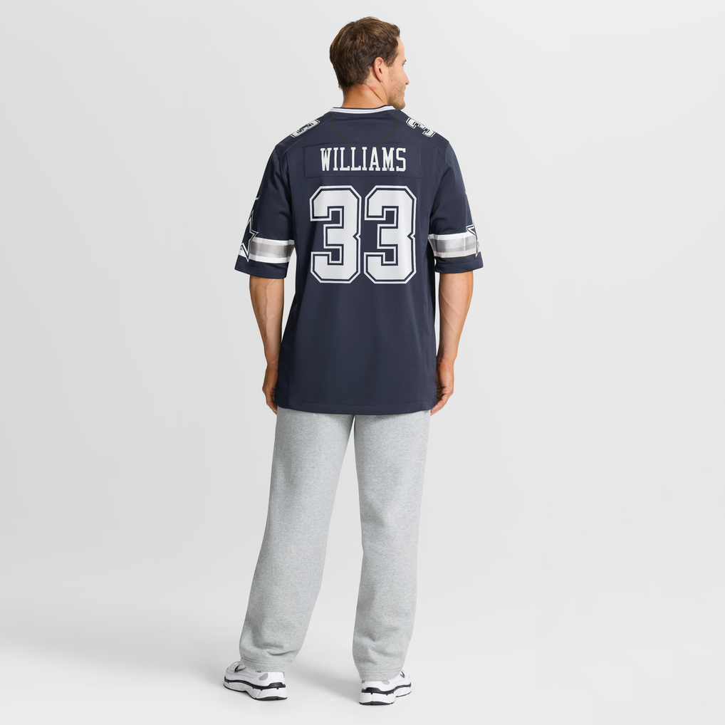 Men's Dallas Cowboys Javonte Williams Navy Team Game Jersey